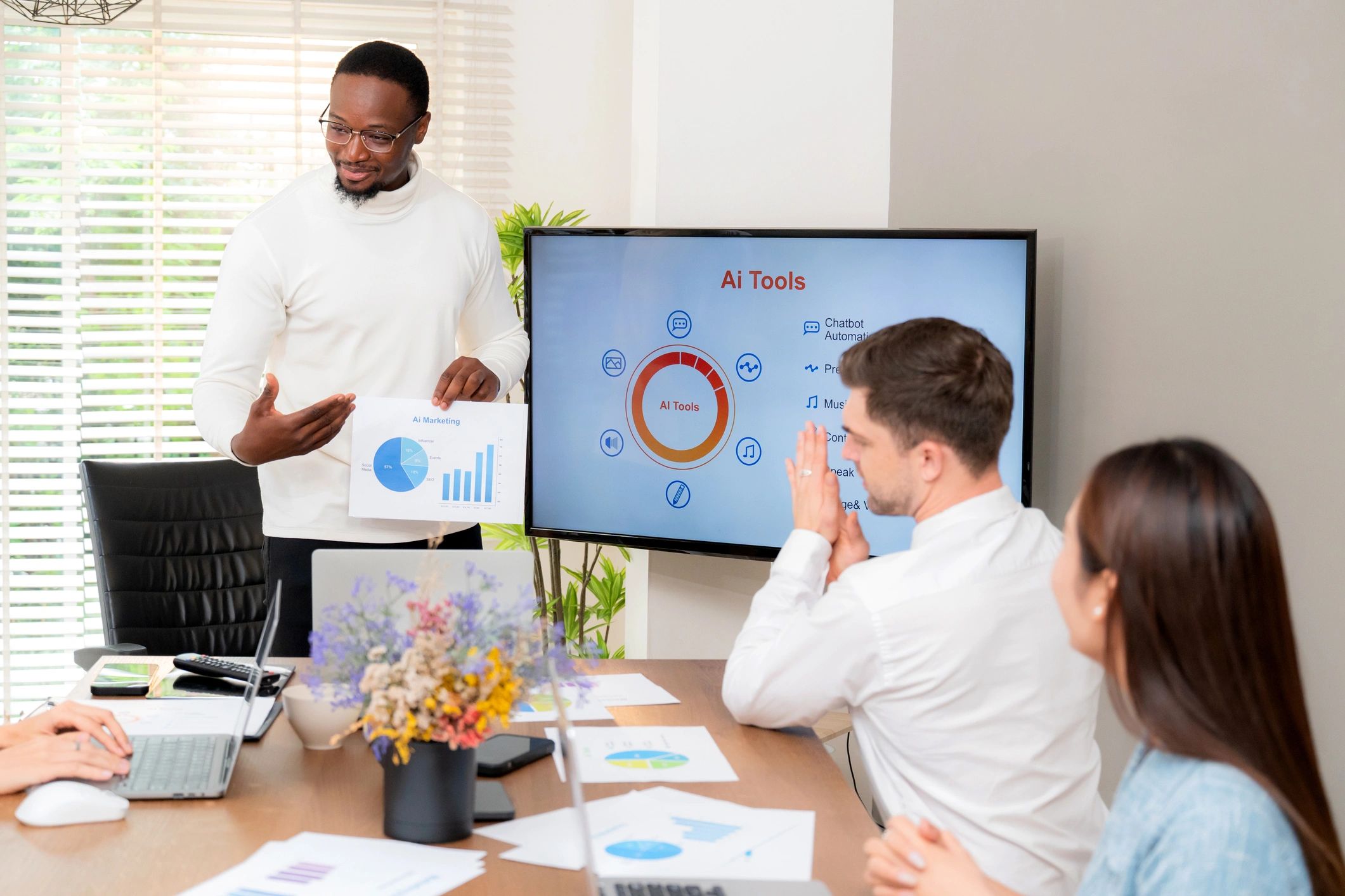 AI technology consulting team at work